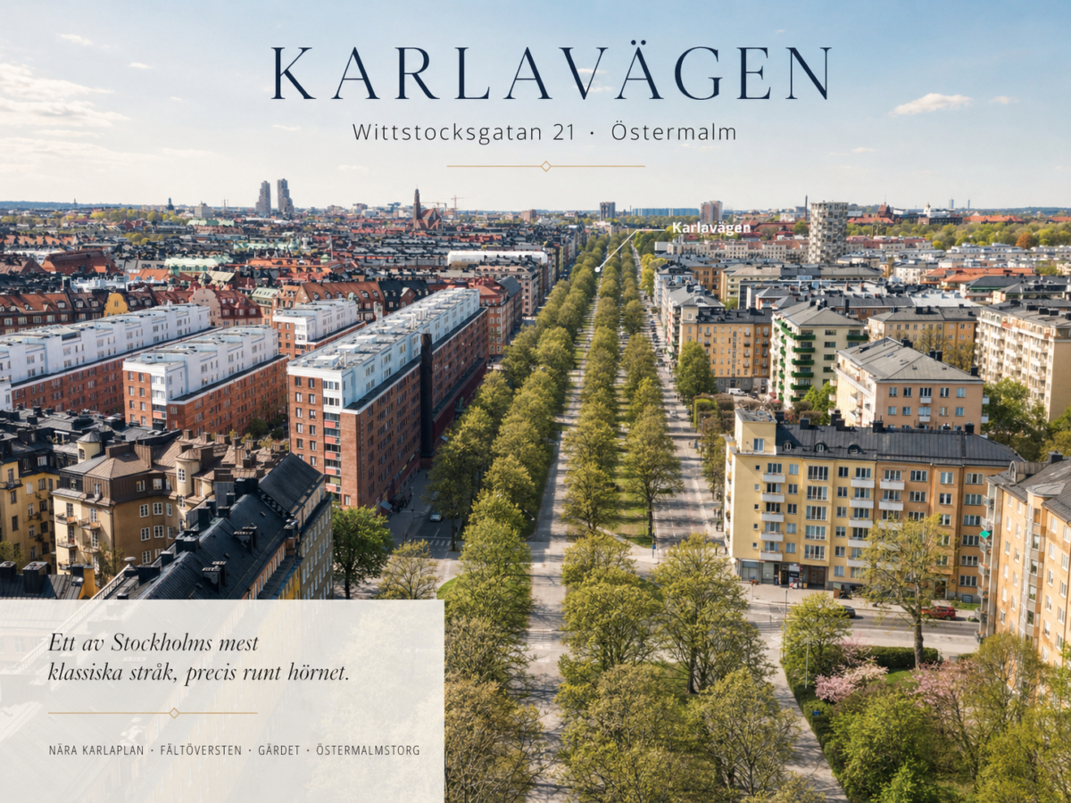 Högst upp i huset med balkong i sydväst