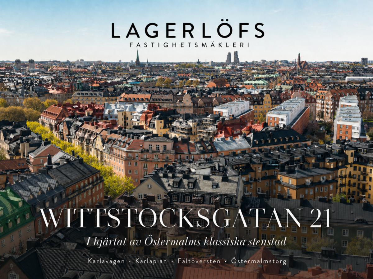 Högst upp i huset med balkong i sydväst