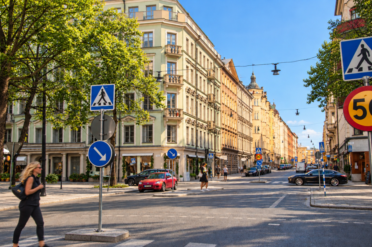 Högst upp med fantastiskt ljus, balkong i sydväst och öppen spis